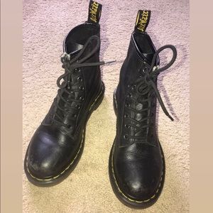 Dr.Marten combat boots.